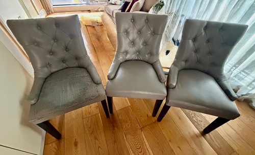 Set grey upholstered high - set,