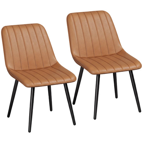 Homcom set brown faux - brown,
