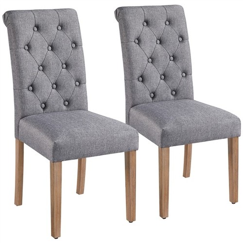 Dining chairs 2pc fabric - chairs,