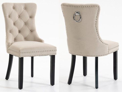 Beige velvet dining - 6,