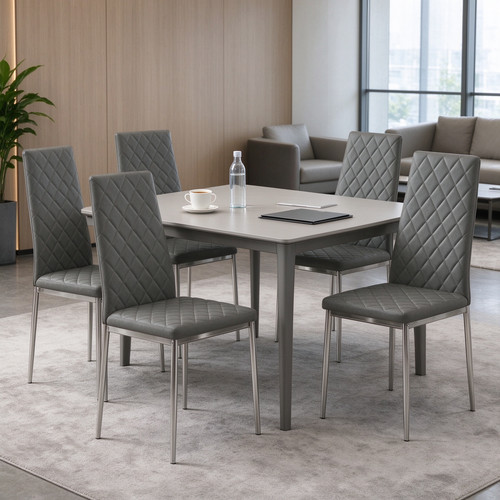 6pc faux leather dining - faux,