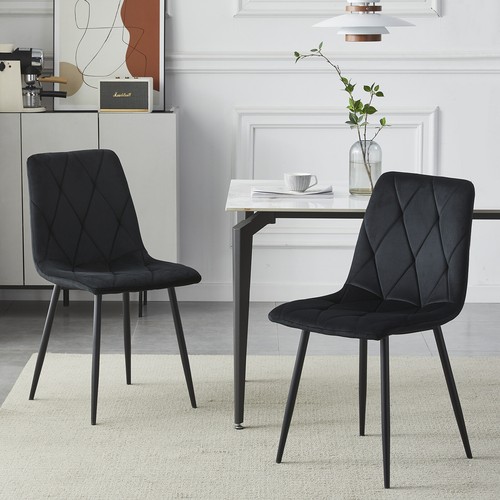 Dining chairs set velvet - chairs,
