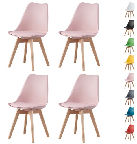 4pcs dining chairs soft padded - 4pcs,