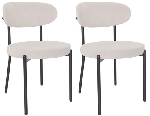 Beige velvet dining chairs 1 - beige,