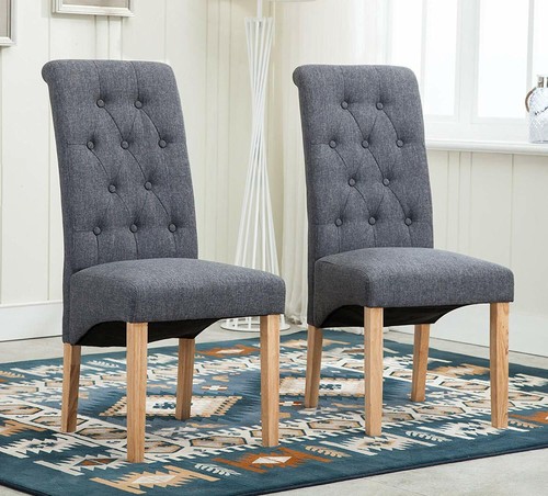 Dining chairs with - with, buttons