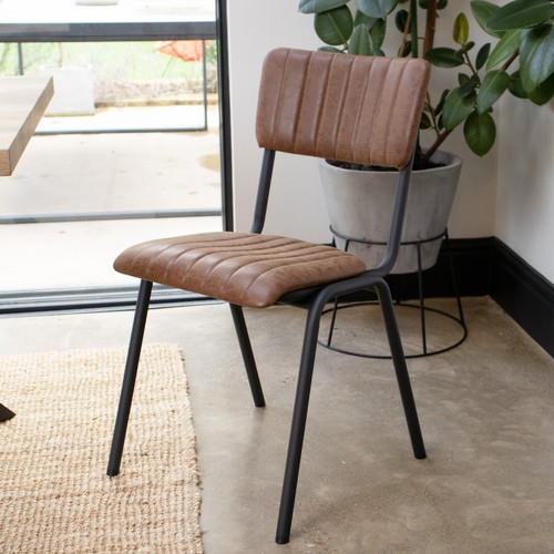 Tan upholstered dining chair - tan,
