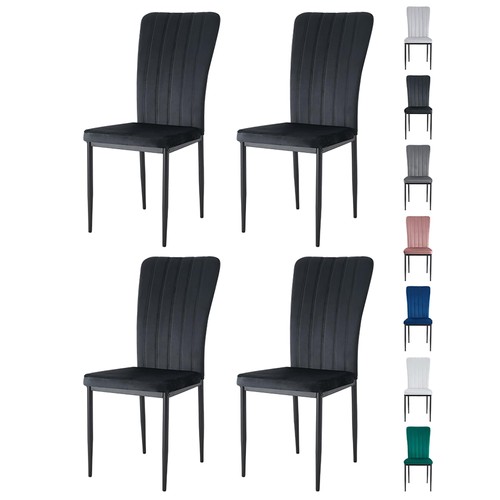 Set dining chairs velvet - of,