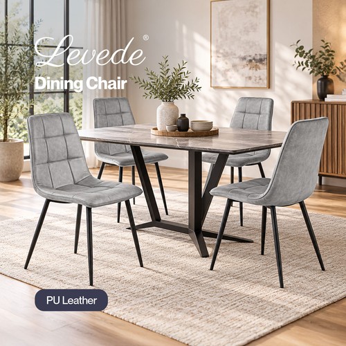 Levede padded dining chairs - padded,