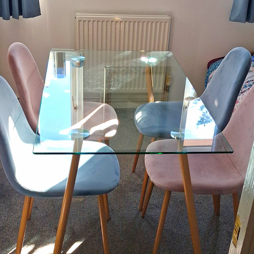 Glass top rectangular dining - glass,