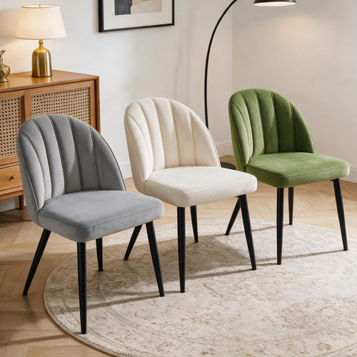 Velvet dining chairs set - chairs, of
