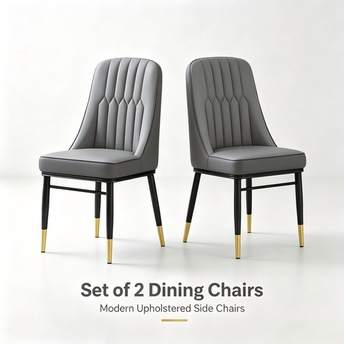 Modern grey dining chairs set - modern,