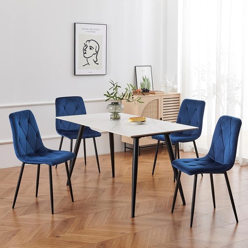 Set grey blue velvet - grey/blue,