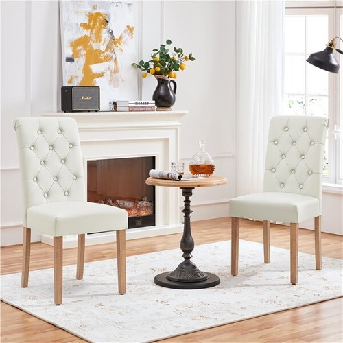Dining chairs 2pcs fabric - chairs,