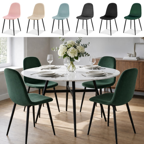 Velvet dining chairs set - velvet,