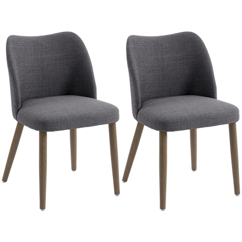 Homcom dining chairs set 2 - of,