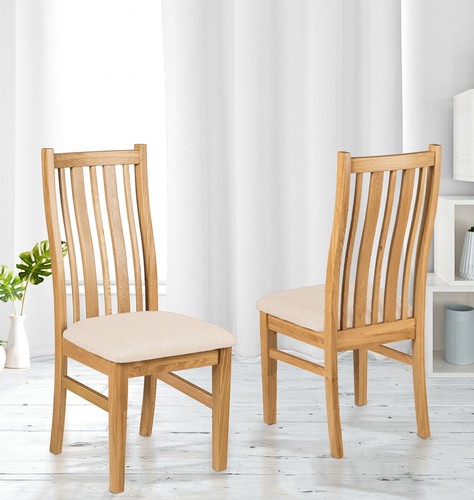 Solid oak dining chairs - solid,
