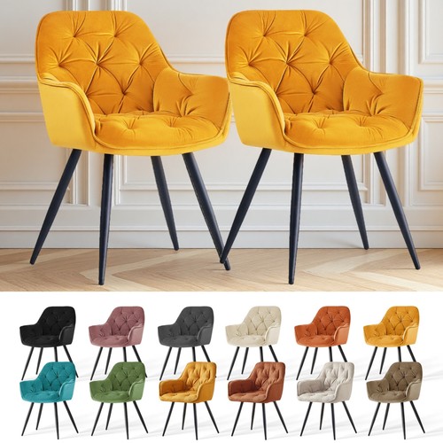 Velvet dining chairs padded - chairs,