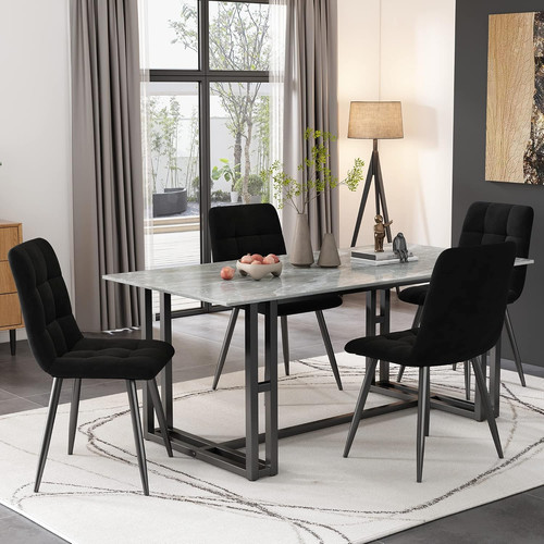 Set black velvet - black,