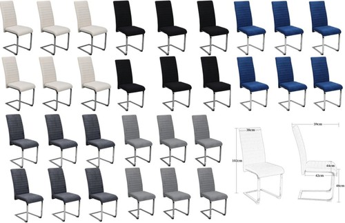 Velvet dining chairs - 6,