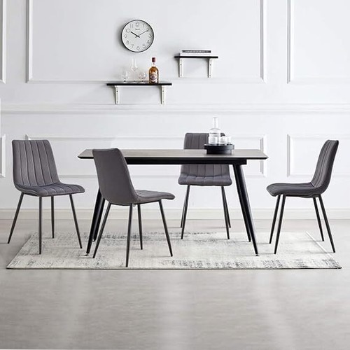 Set grey modern velvet - 6,