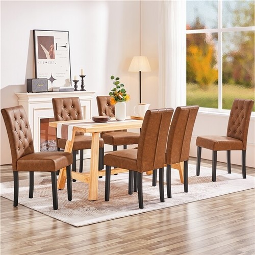 Dining chairs set faux - of,