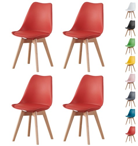 4pcs dining padded - padded, chairs
