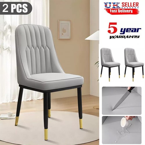 2pc dining chairs faux - faux, leather