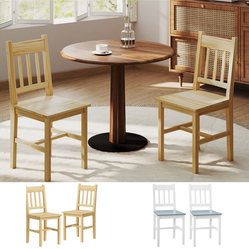 Pine wood dining chairs - chairs, set