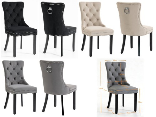 Velvet dining chairs - 4, 6