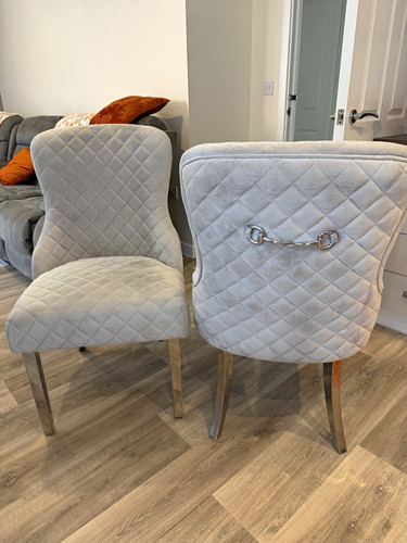 Set grey velvet quilted - grey,
