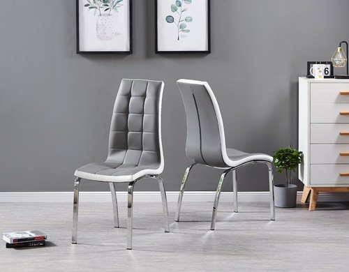 Dining chairs set grey - dining,