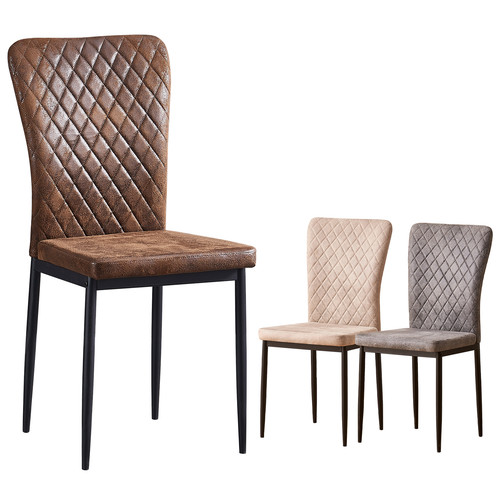 Faux suede dining chairs - 4/6x,