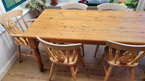 Wood rectangular dining table - wood,
